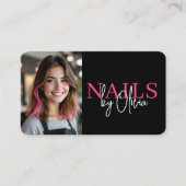 Nagelstyliste Foto QR-code Visitekaartje (Voorkant)