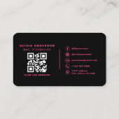 Nagelstyliste Foto QR-code Visitekaartje (Achterkant)