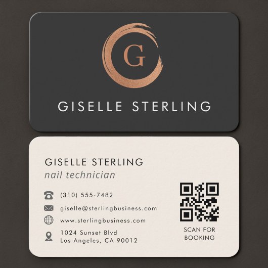 Nagelstyliste QR-code  Visitekaartje