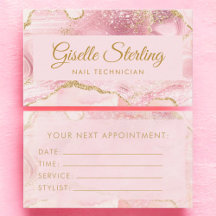Nagelstyliste Roze Goud Agaat Marmer