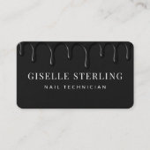 Nagelstyliste Zwart Visitekaartje (Voorkant)