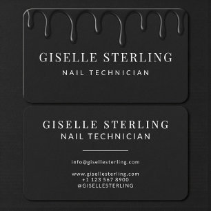 Nagelstyliste Zwart Visitekaartje