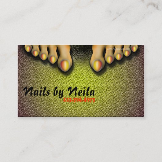 Nageltechnicus/Artist/Pedicurist Visitekaartje (Voorkant)