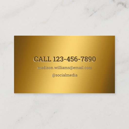 Nageltechnicus Golden Visitekaartje (Achterkant)