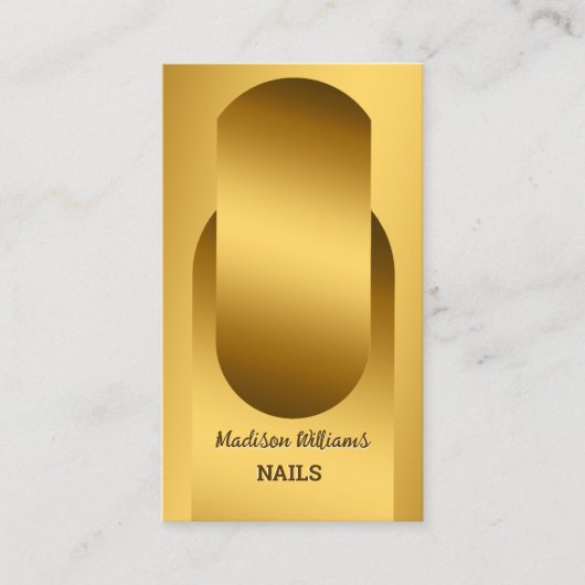 Nageltechnicus Golden Visitekaartje (Voorkant)