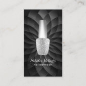 Nageltechnicus Manicurist Black Spiral Salon SPA Visitekaartje (Voorkant)