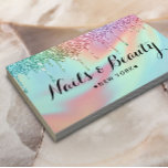 Nageltechnicus Modern Holographic Glitter Drivers Visitekaartje<br><div class="desc">Nail Salon Modern Holographic Glitter bestuurt de Visitekaartjes van de Manicurist.</div>