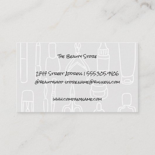 nageltechnicus | nagellak | Diverse kleuren Visitekaartje (Achterkant)