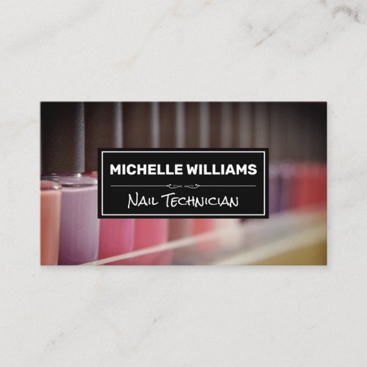 nageltechnicus | nagellak | Diverse kleuren Visitekaartje (Voorkant)