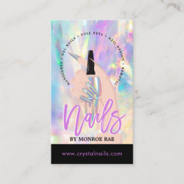 Nageltechnicus Nail Salon Artist Holographic Busi Visitekaartje