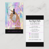 Nageltechnicus Nail Salon Artist Holographic Visitekaartje (Voorkant / Achterkant)