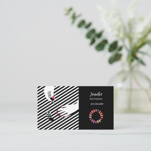 Nageltechnicus Poolse nagels Visitekaartje (Staand voorkant)