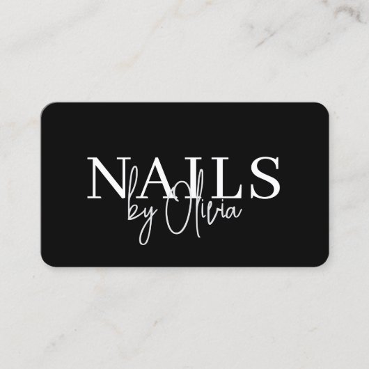 Nageltechnicus QR-code Modern Visitekaartje (Voorkant)