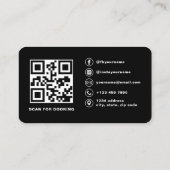 Nageltechnicus QR-code Modern Visitekaartje (Achterkant)
