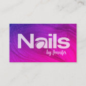 Nageltechnicus - Tekst Logo art met Afspraak Visitekaartje (Voorkant)