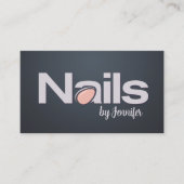 Nageltechnicus - Tekst Logo art met Afspraak Visitekaartje (Voorkant)