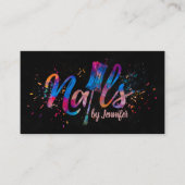 Nageltechnicus - Tekst Logo art met Afspraak Visitekaartje (Voorkant)