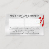 Nageltechnicus - Tekst Logo art met Afspraak Visitekaartje (Achterkant)