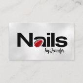 Nageltechnicus - Tekst Logo art met Afspraak Visitekaartje (Voorkant)