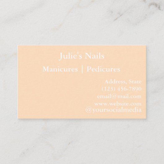 Nageltechnicus Visitekaartjes (Achterkant)