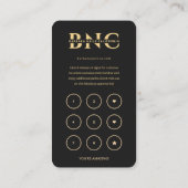 Nageltechnicus Zwart Instagram Loyalty Kaart Visitekaartje (Achterkant)