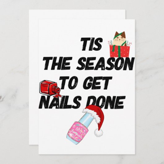 nageltechnische wenskaart (Voorkant / Achterkant)