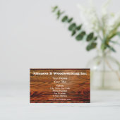 Nagemaakte geoliede houten plank gepersonaliseerd  visitekaartje (Staand voorkant)