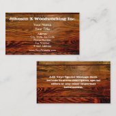 Nagemaakte geoliede houten plank gepersonaliseerd  visitekaartje (Voorkant / Achterkant)