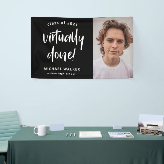 nagenoeg uitgevoerde aankondiging van afstuderen spandoek (Beurs)