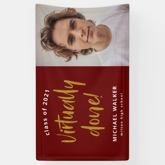 nagenoeg voltooide afstuderen - aankondigingsbanne spandoek (Verticaal)