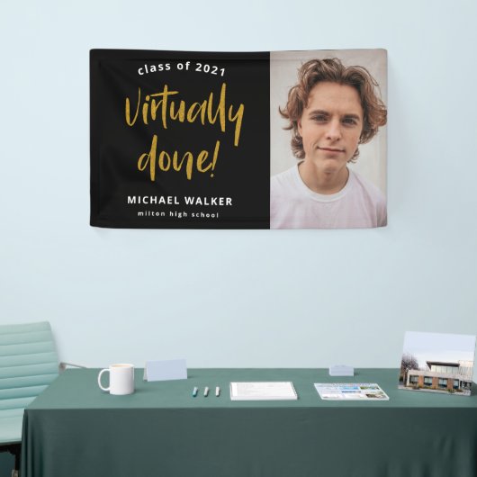 nagenoeg voltooide afstuderen - aankondigingsbanne spandoek (Beurs)