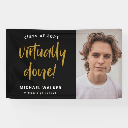 nagenoeg voltooide afstuderen - aankondigingsbanne spandoek (Horizontaal)