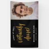 nagenoeg voltooide afstuderen - aankondigingsbanne spandoek (Verticaal)