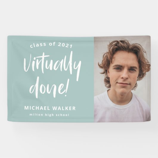nagenoeg voltooide afstuderen - aankondigingsbanne spandoek (Horizontaal)