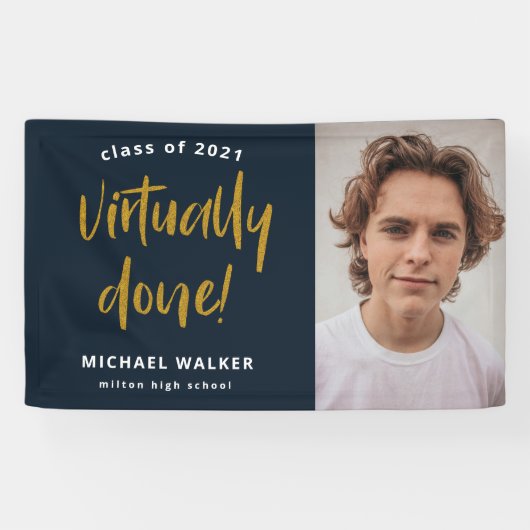 nagenoeg voltooide afstuderen - aankondigingsbanne spandoek (Horizontaal)