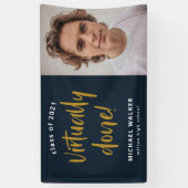 nagenoeg voltooide afstuderen - aankondigingsbanne spandoek (Verticaal)