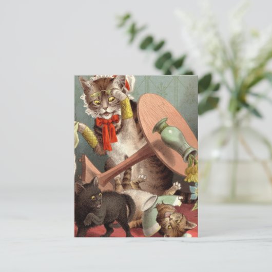 Naghty Cats briefkaart (Staand voorkant)