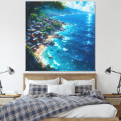 Nagisa no Yume: de droom van de kust Canvas Afdruk (Insitu (Slaapkamer))