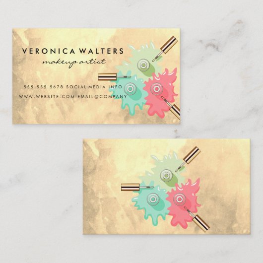 Nagolische flessen gemorst | Schoonheid Klantenkaartje (Voorkant / Achterkant)