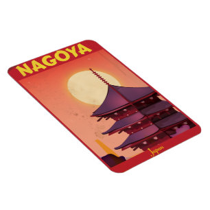 Nagoya, Japan Vintage Reisposter Magneet