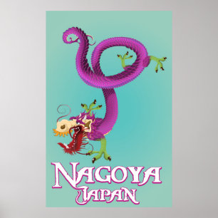 Nagoya Japan vintage reisposter. Poster