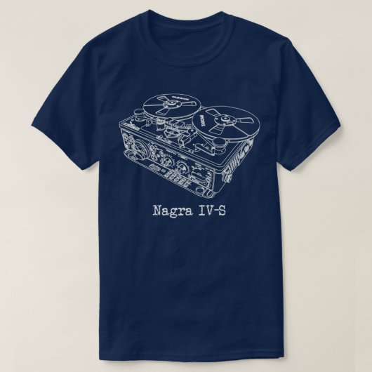 NAGRA audiorecorder van de lijnkunst T-shirt (Design voorkant)