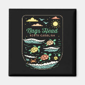 Nags Head Nc Cute Beach Vacation Sea Turtle Lover  Magneet (Voorkant)