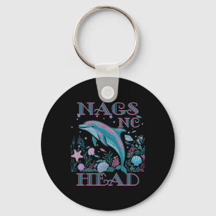 Nags Head Nc Dolfijnliefhebber Kleurrijke Strand S Sleutelhanger