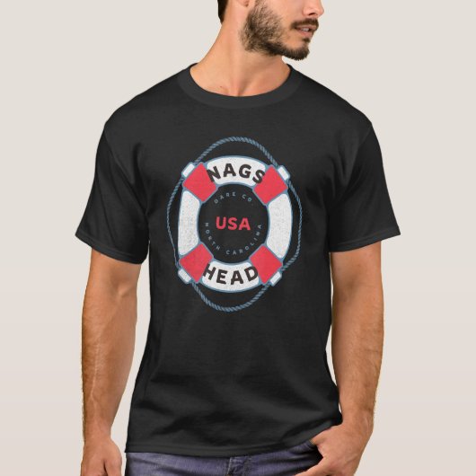 Nags Head NC zomertijd vakantie behoud T-shirt (Voorkant)