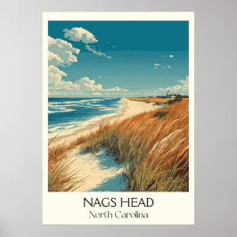 Nags Head North Carolina  Beach Dunes Art Poster