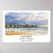 Nags Head North Carolina Poster, Aquarel Poster (Voorkant)
