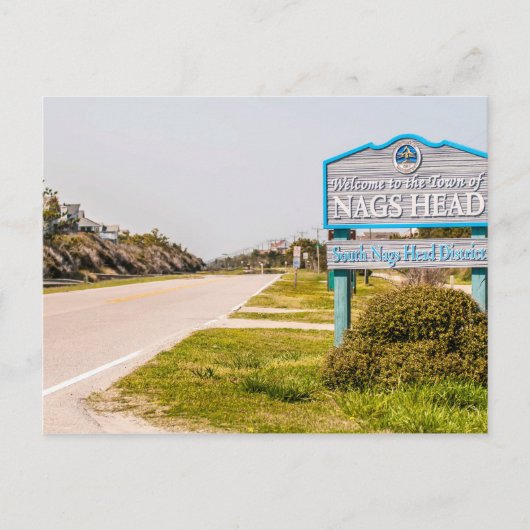 Nags Head North Carolina Stadsbord Briefkaart (Voorkant)