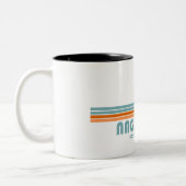 Nags Head North Carolina Sun Palm Trees Tweekleurige Koffiemok (Links)