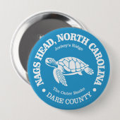 Nags Head (zeeen schildpad) Ronde Button 4,0 Cm (Voorkant /achterkant)